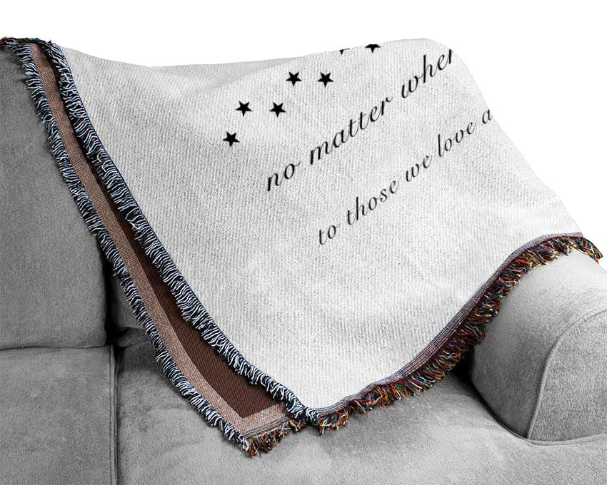 Family Quote Family Ties Are Precious White Woven Blanket