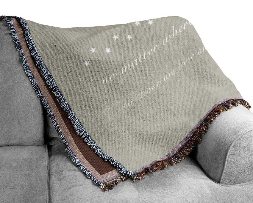 Family Quote Family Ties Are Precious Pink Woven Blanket