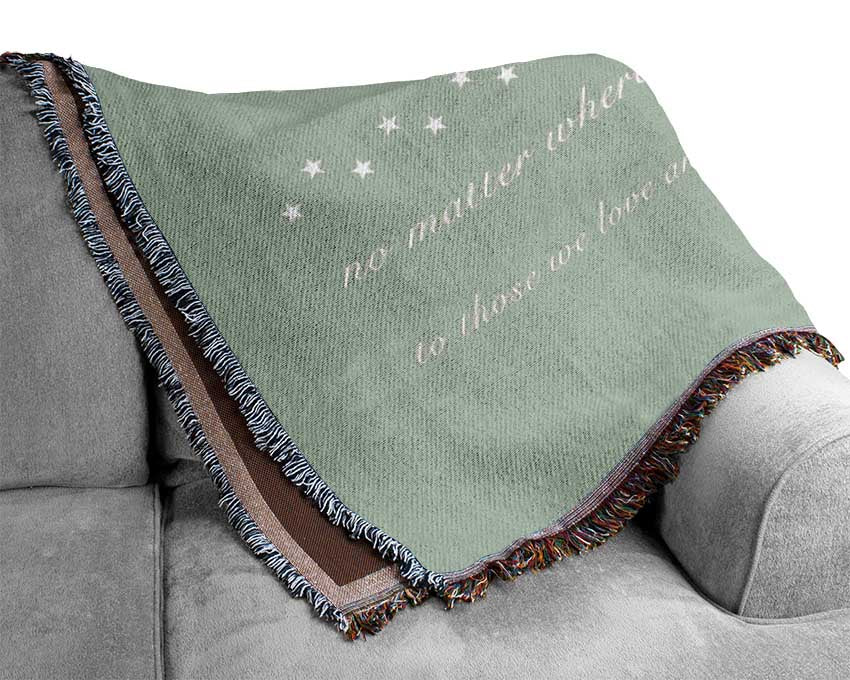 Family Quote Family Ties Are Precious Beige Woven Blanket