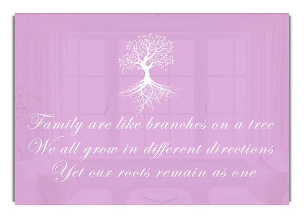 Family Are Like Branches Pink