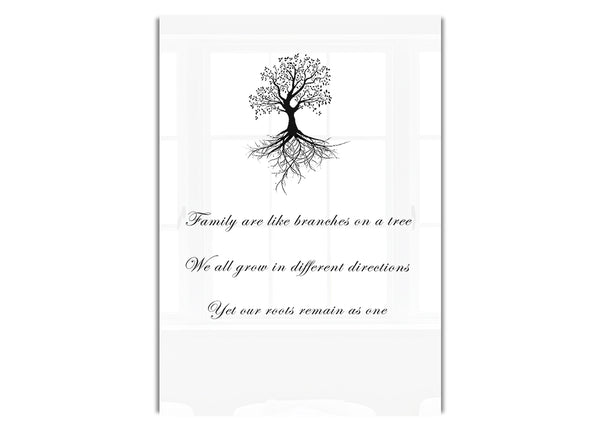 Family Are Like Branches 2 White