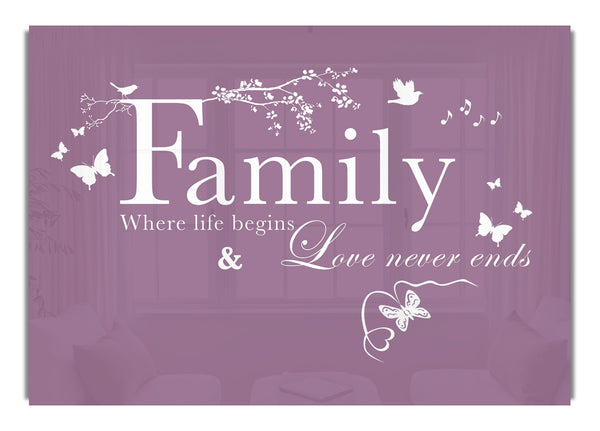 Family Where Life Begins Dusty Pink