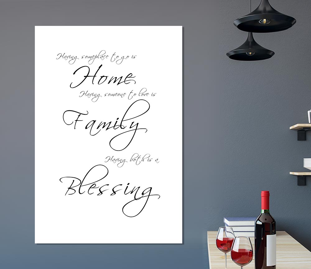 Home Quote Having Someplace To Go Is Home White Print Poster Wall Art