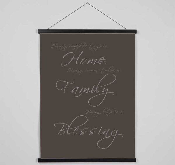 Having Someplace To Go Is Home Chocolate Hanging Poster - Wallart-Direct UK