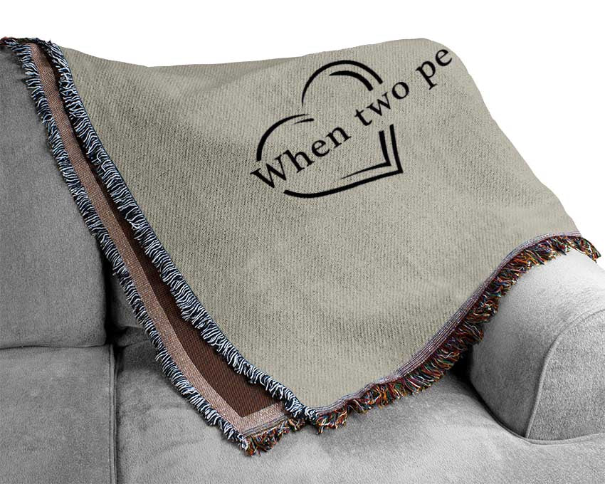 Family Quote Family Is What Happens Grey Woven Blanket