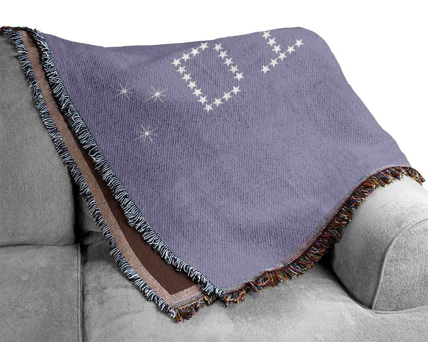 Music Quote Shine Bright Rihanna Lilac Woven Blanket