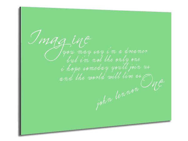 Music Quote Imagine John Lennon Green