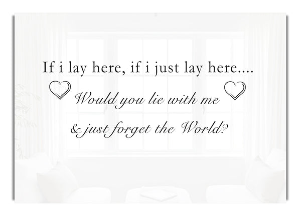 If I Lay Here Snow Patrol White