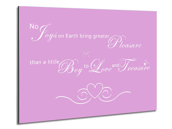 Nursery Quote No Joys On Earth Bring Pleasure Pink