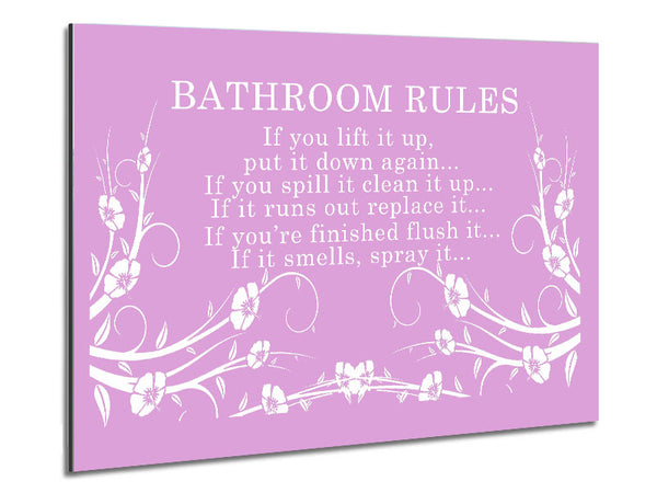 Bathroom Quote Bathroom Rules 2 Pink