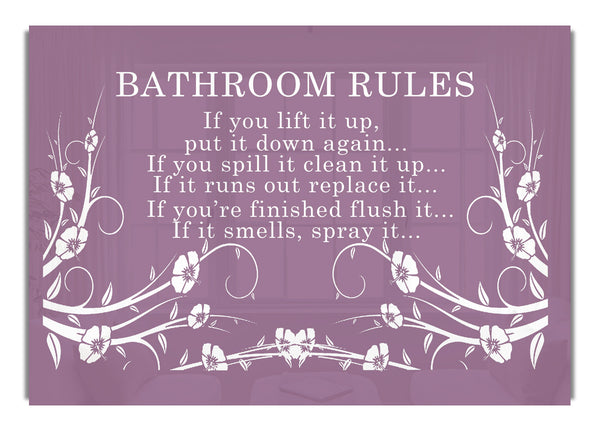 Bathroom Rules 2 Dusty Pink