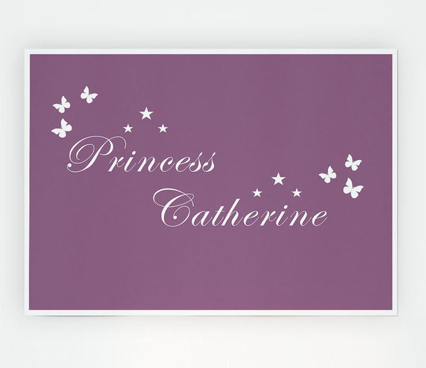 Girls Room Quote Your Own Name Princess Dusty Pink Print Poster Wall Art