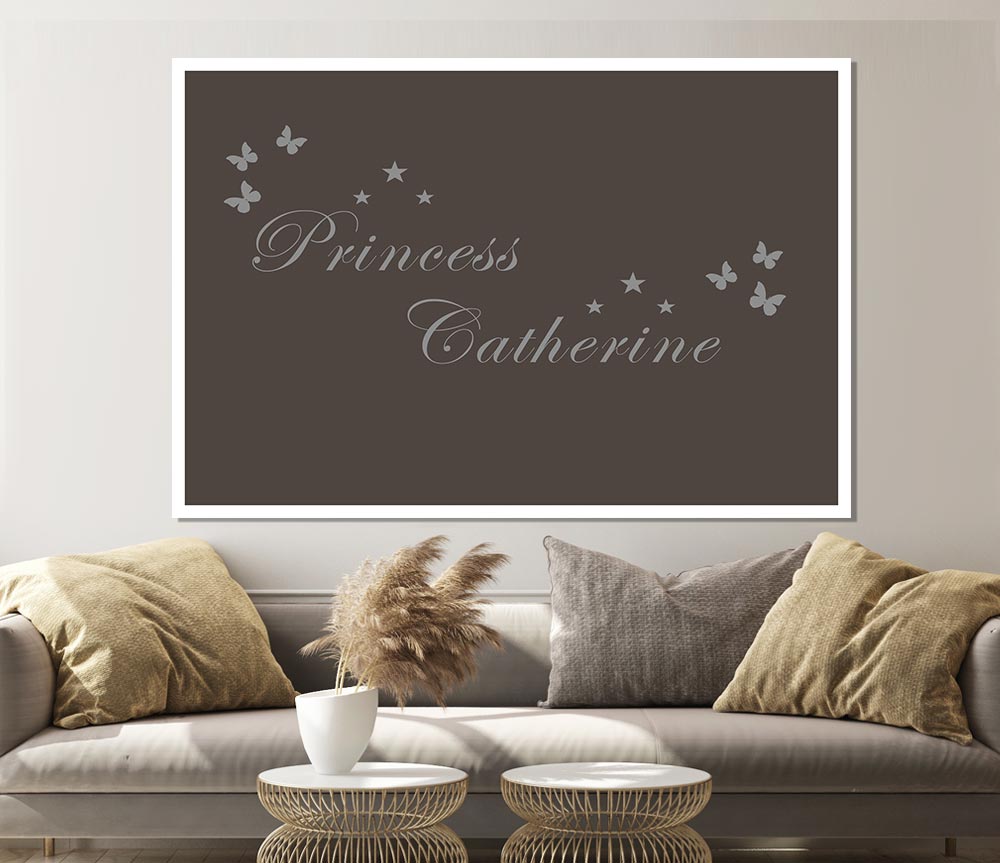 Your Own Name Princess Chocolate Print Poster Wall Art