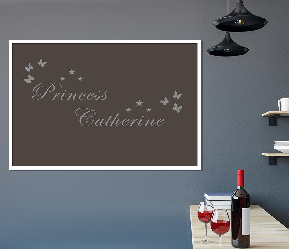 Your Own Name Princess Chocolate Print Poster Wall Art