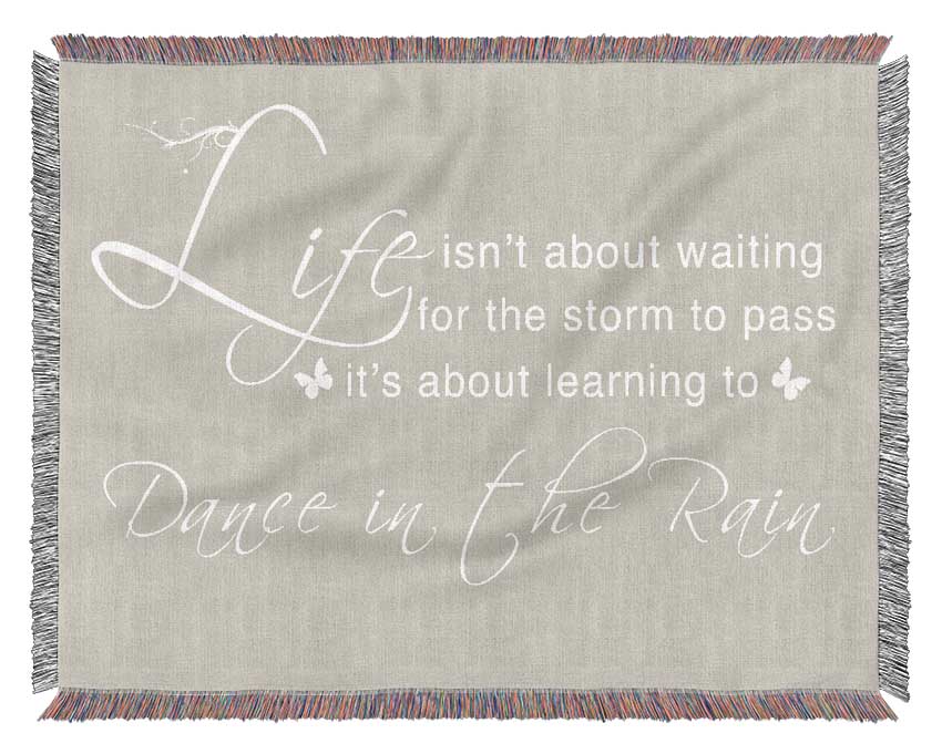 Life Isnt About Waiting Pink Woven Blanket