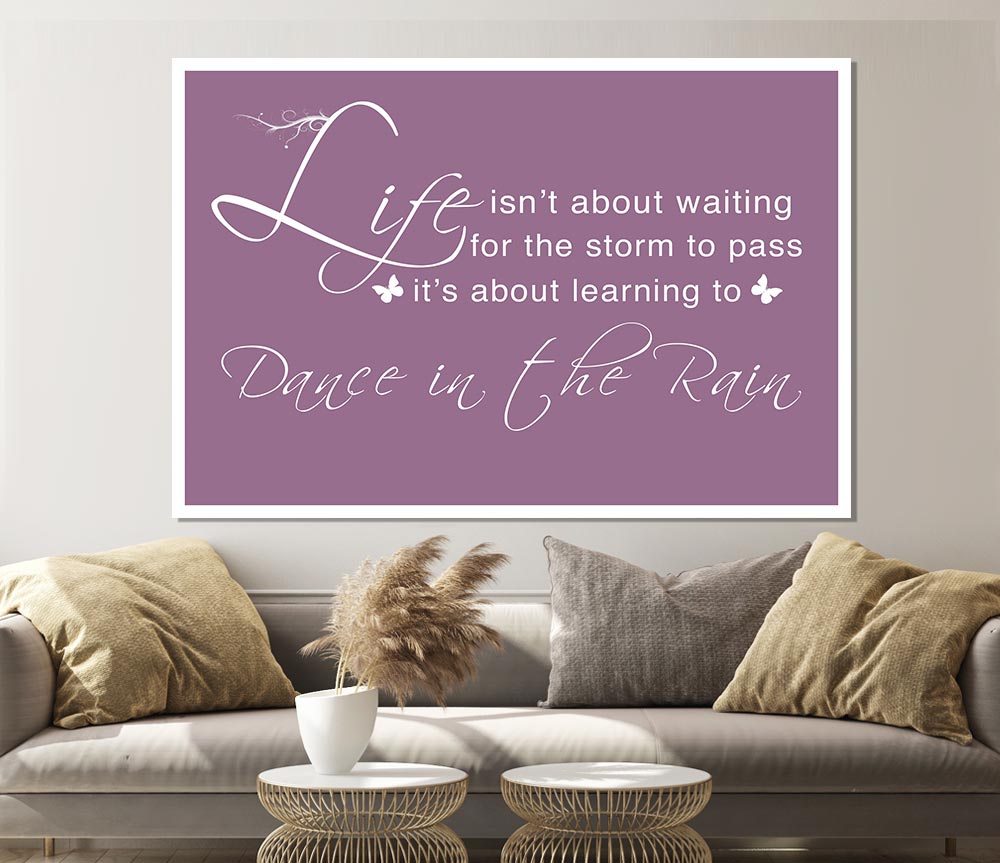 Life Isnt About Waiting Dusty Pink Print Poster Wall Art