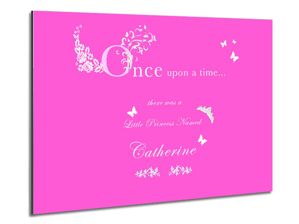 Girls Room Quote Once Upon A Time Your Name Vivid Pink