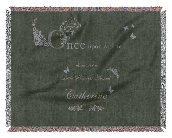 Once Upon A Time Your Name Chocolate Woven Blanket