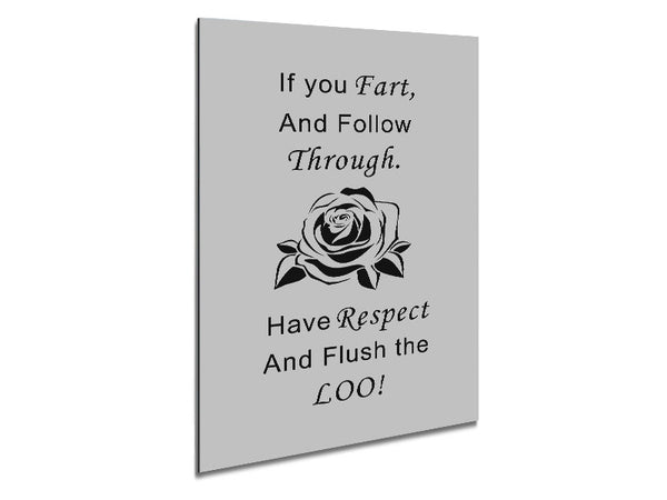 Bathroom Quote If You Fart Grey