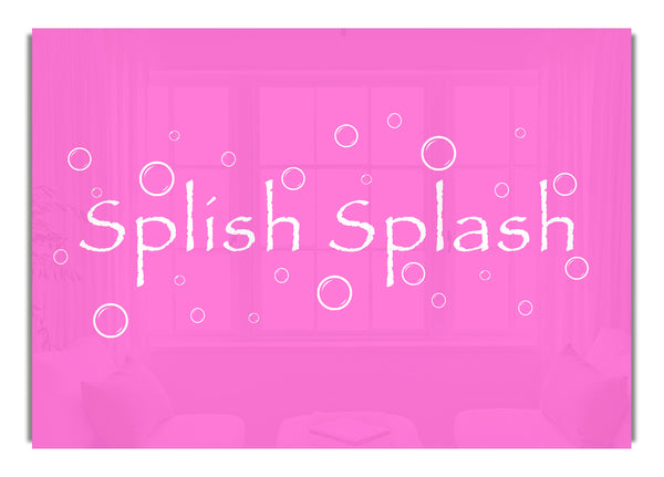 Splish Splash Bathroom Vivid Pink