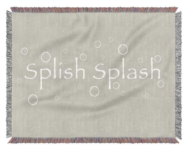 Bathroom Quote Splish Splash Bathroom Pink Woven Blanket