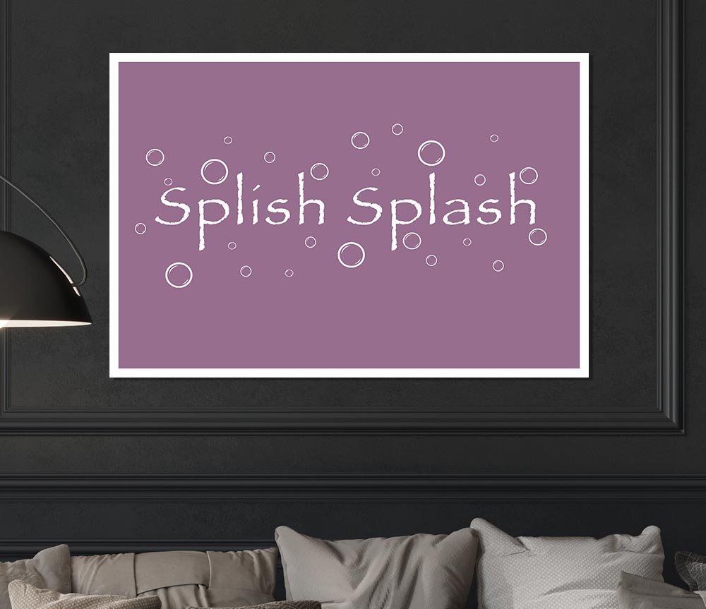 Bathroom Quote Splish Splash Bathroom Dusty Pink Print Poster Wall Art