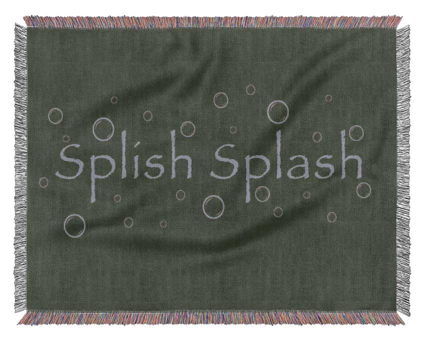 Bathroom Quote Splish Splash Bathroom Chocolate Woven Blanket