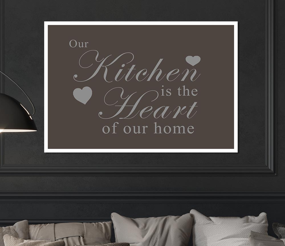 Kitchen Quote Our Kitchen Is The Heart Chocolate Print Poster Wall Art