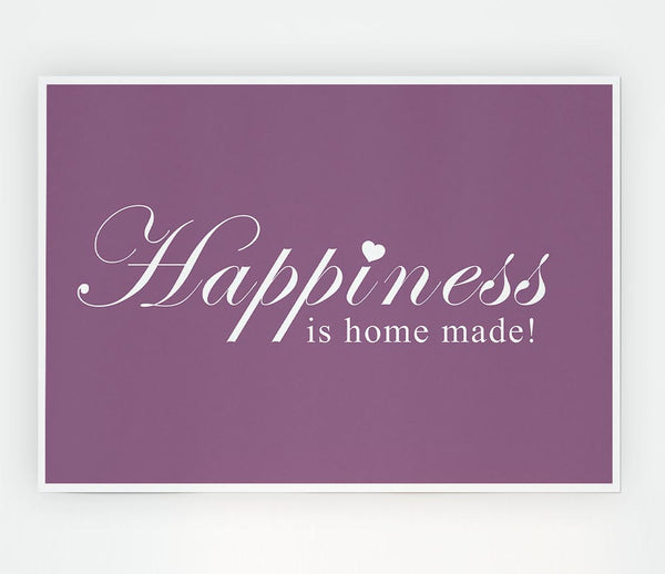 Home Quote Happiness Is Home Made Dusty Pink Print Poster Wall Art