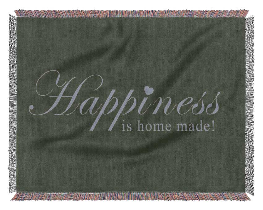 Home Quote Happiness Is Home Made Chocolate Woven Blanket