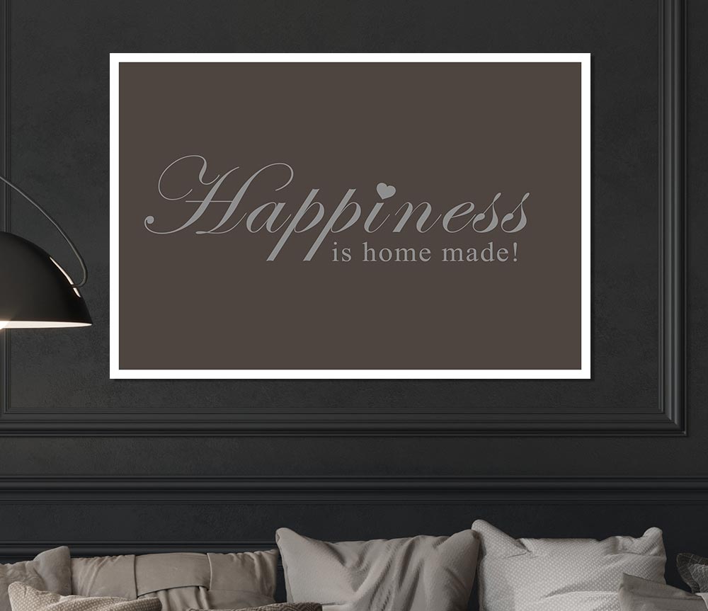 Home Quote Happiness Is Home Made Chocolate Print Poster Wall Art