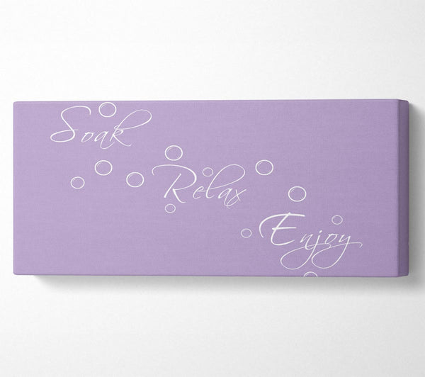 Bathroom Quote Soak Relax Enjoy Lilac