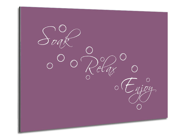 Bathroom Quote Soak Relax Enjoy Dusty Pink