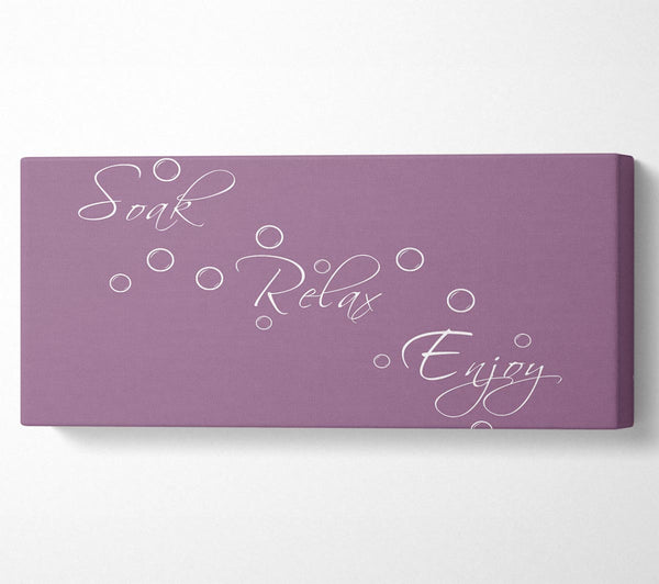 Bathroom Quote Soak Relax Enjoy Dusty Pink