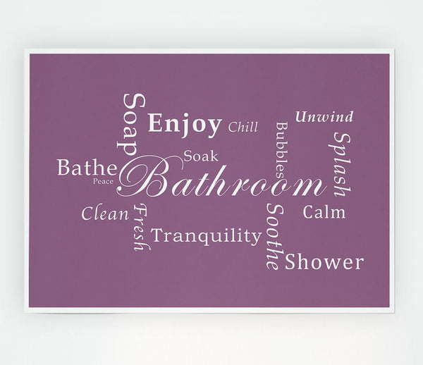 Bathroom Quote Bathroom Tranquility Dusty Pink Print Poster Wall Art