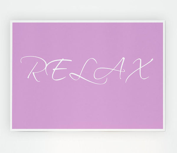 Bathroom Quote Relax Pink Print Poster Wall Art