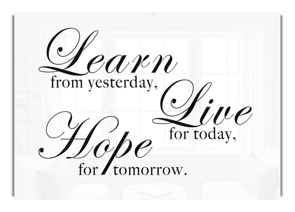 Learn Live Hope White