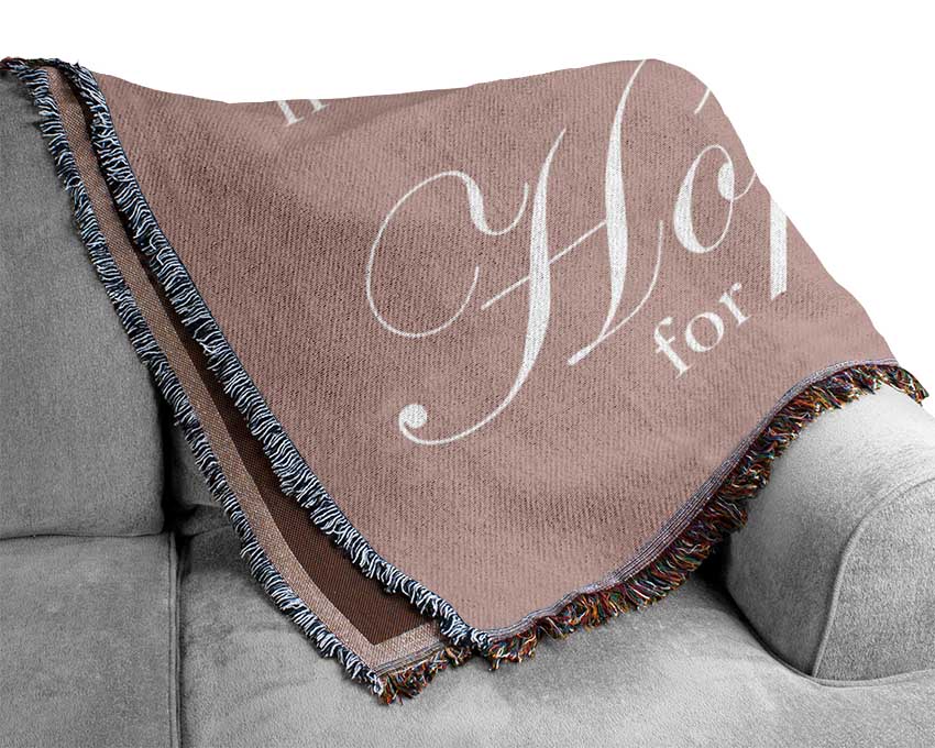 Home Quote Learn Live Hope Vivid Pink Woven Blanket