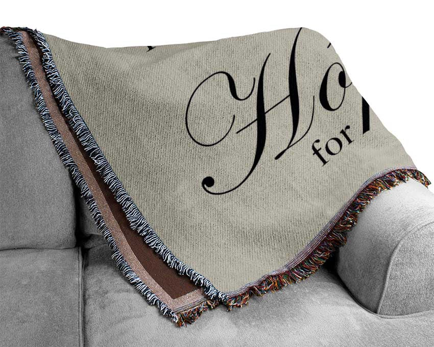 Home Quote Learn Live Hope Grey Woven Blanket