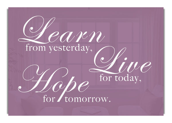 Learn Live Hope Dusty Pink