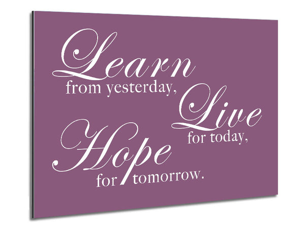 Learn Live Hope Dusty Pink