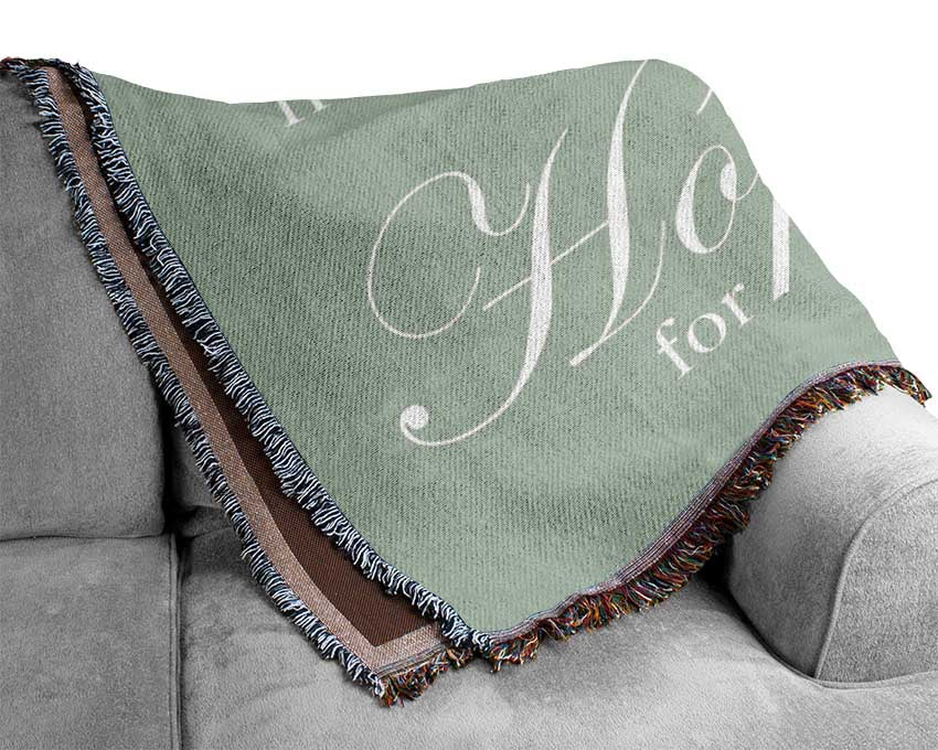 Learn Live Hope Beige Woven Blanket