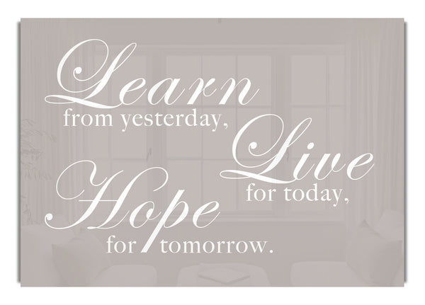 Learn Live Hope Beige