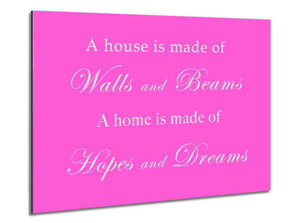 Home Quote Walls n Beams Hopes n Dreams Vivid Pink