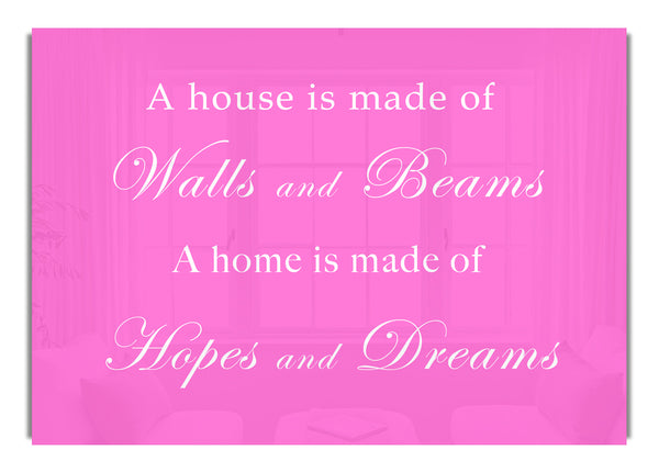 Walls and Beams Hopes and Dreams Vivid Pink