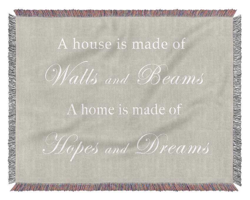 Home Quote Walls n Beams Hopes n Dreams Pink Woven Blanket