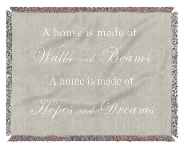 Home Quote Walls n Beams Hopes n Dreams Pink Woven Blanket