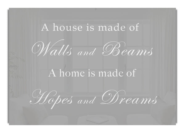 Walls and Beams Hopes and Dreams Grey White