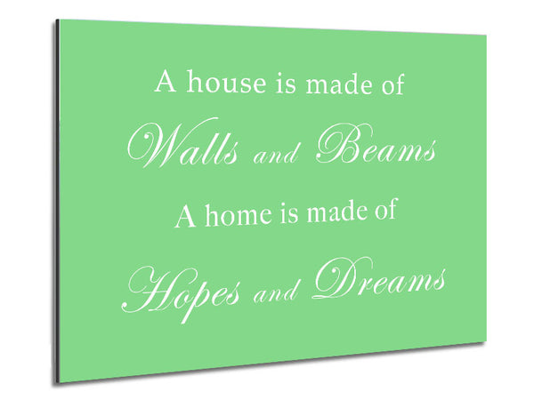 Home Quote Walls n Beams Hopes n Dreams Green