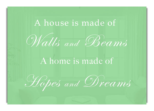 Walls and Beams Hopes and Dreams Green